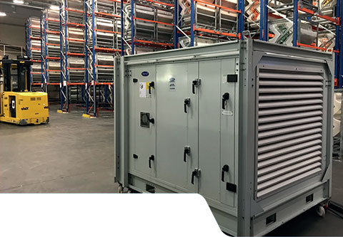 Logistics - Warehouse Cooling Hire Chill Store, Wirral - 150kW Chiller Hire